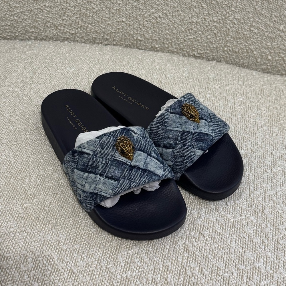 Kurt Geiger Denim Slides